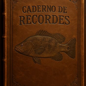 Capa de caderno de recordes com estética de liga e marcações de temporada