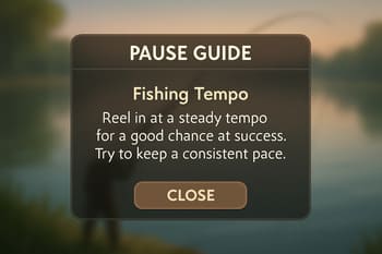 Guia visual mostrando pausa e retomada em linha de tempo simples