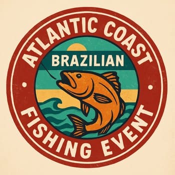 Carimbo de evento da Costa Atlântica com marca de noite e janela de tempo