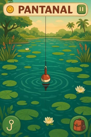 Postal do Pantanal com microleitura de gesto e correção mínima