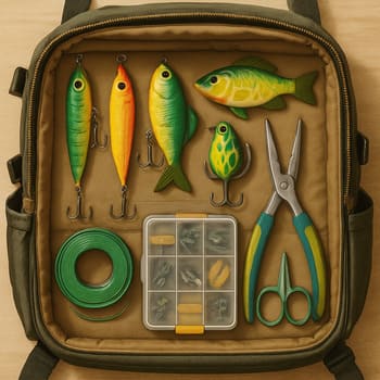Mochila de loadout organizada com compartimentos e mapa de troca única